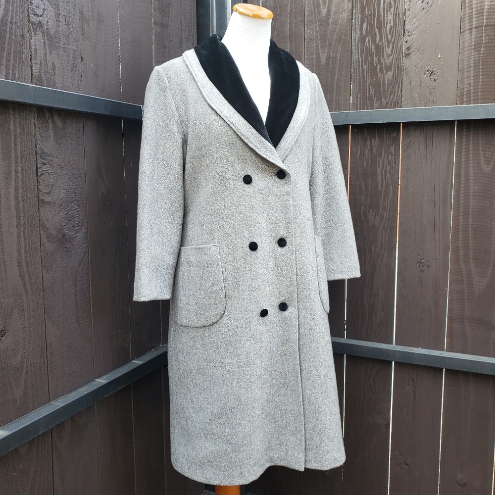 Vintage Wool Velvet Princess Double Breasted Coat